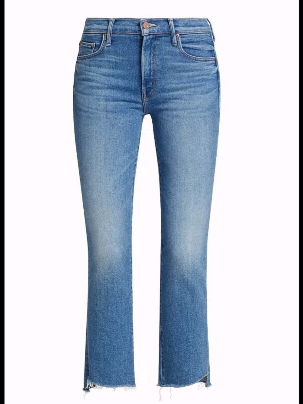 Mother Womens Medium Wash The Insider Crop Step Fray Premium Stretch Jean 32
